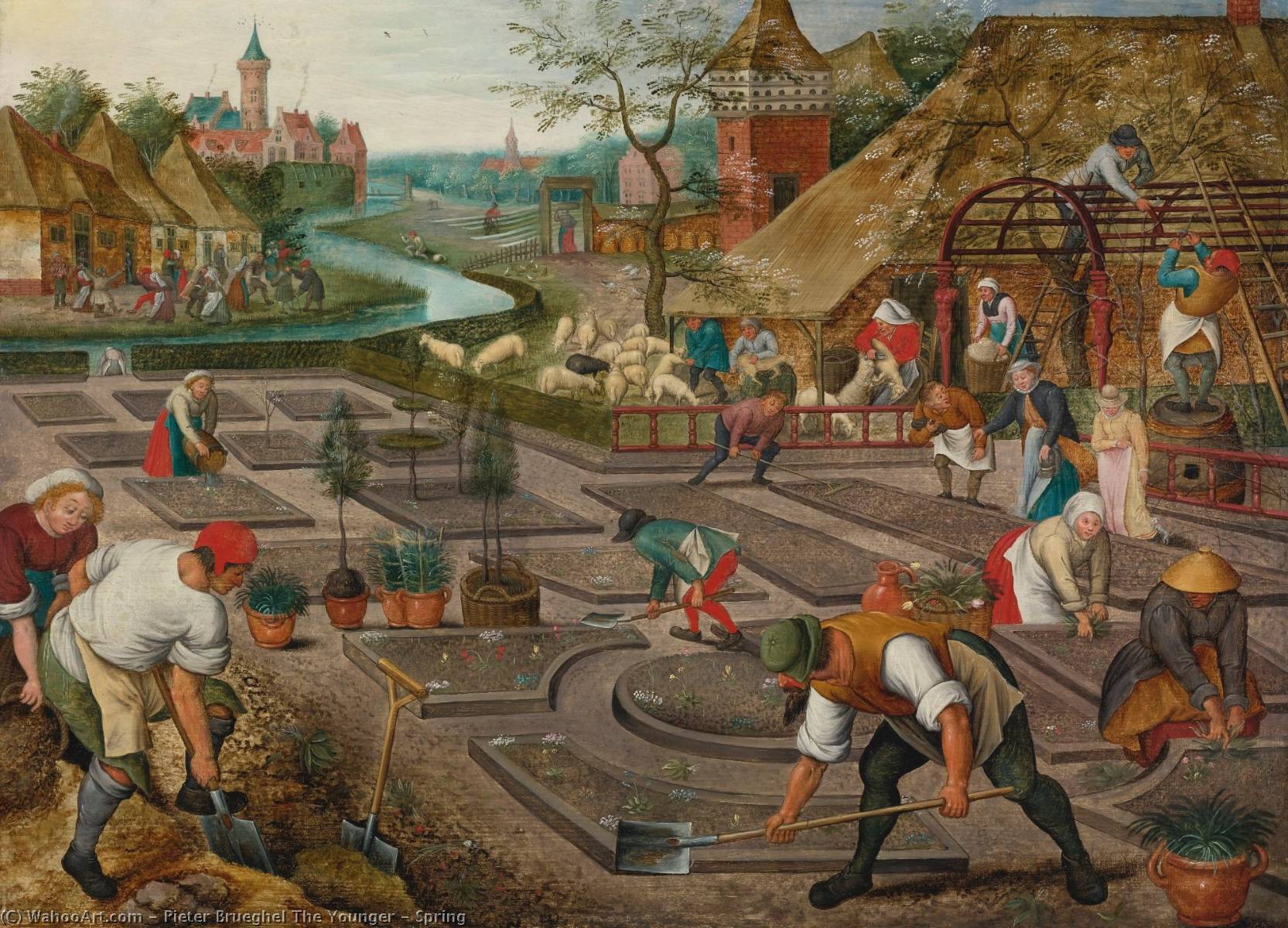 WikiOO.org - Εγκυκλοπαίδεια Καλών Τεχνών - Ζωγραφική, έργα τέχνης Pieter Brueghel The Younger - Spring
