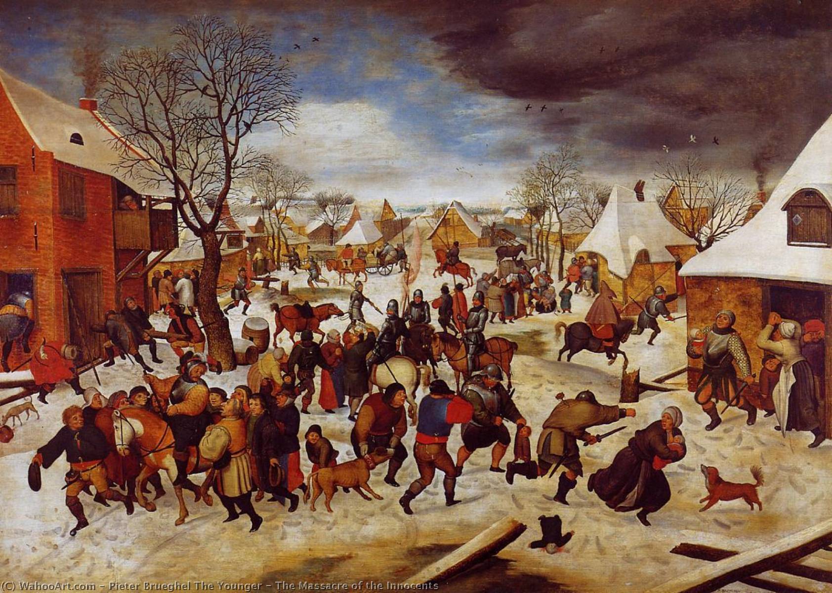WikiOO.org – 美術百科全書 - 繪畫，作品 Pieter Brueghel The Younger - 无辜者的大屠杀