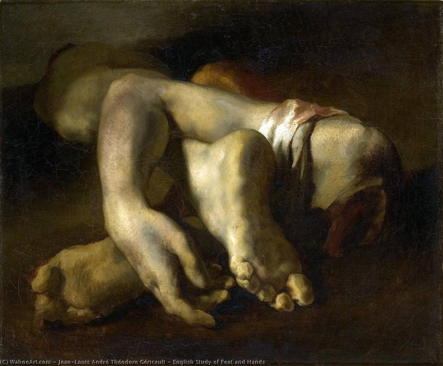 Wikioo.org - Bách khoa toàn thư về mỹ thuật - Vẽ tranh, Tác phẩm nghệ thuật Jean-Louis André Théodore Géricault - English Study of Feet and Hands