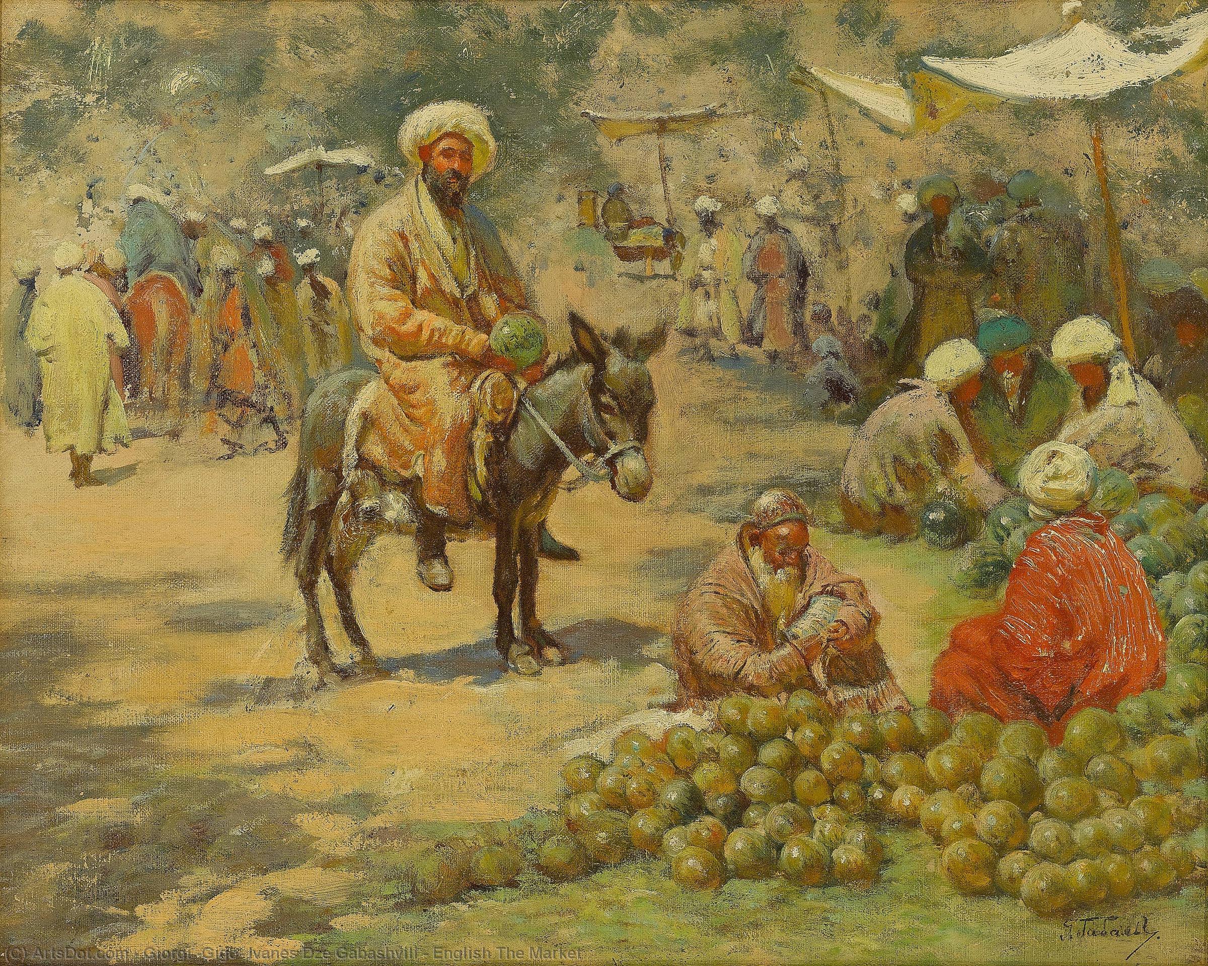 Wikioo.org - The Encyclopedia of Fine Arts - Painting, Artwork by Giorgi (Gigo) Ivanes Dze Gabashvili - English The Market