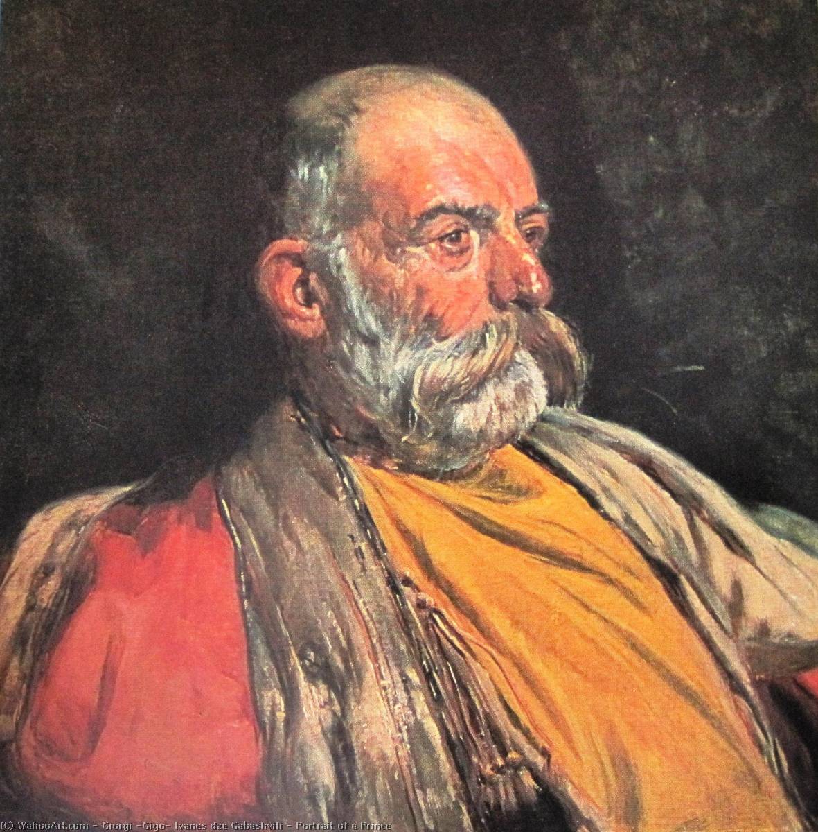 WikiOO.org - Enciclopedia of Fine Arts - Pictura, lucrări de artă Giorgi (Gigo) Ivanes Dze Gabashvili - Portrait of a Prince