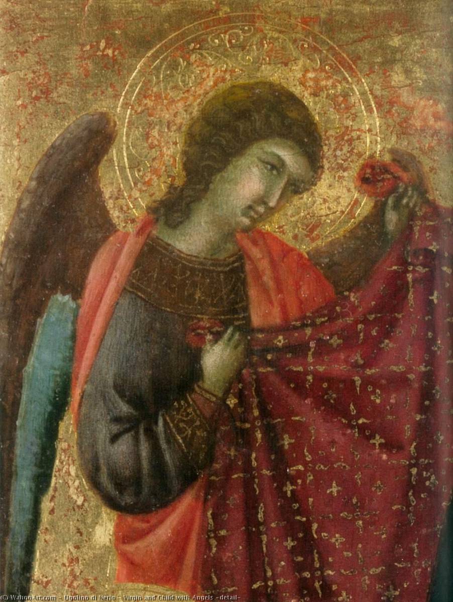 WikiOO.org - Enciklopedija dailės - Tapyba, meno kuriniai Ugolino Di Nerio - Virgin and Child with Angels (detail)