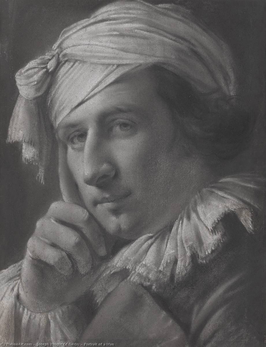 WikiOO.org - Енциклопедия за изящни изкуства - Живопис, Произведения на изкуството Joseph Wright Of Derby - Portrait of a Man