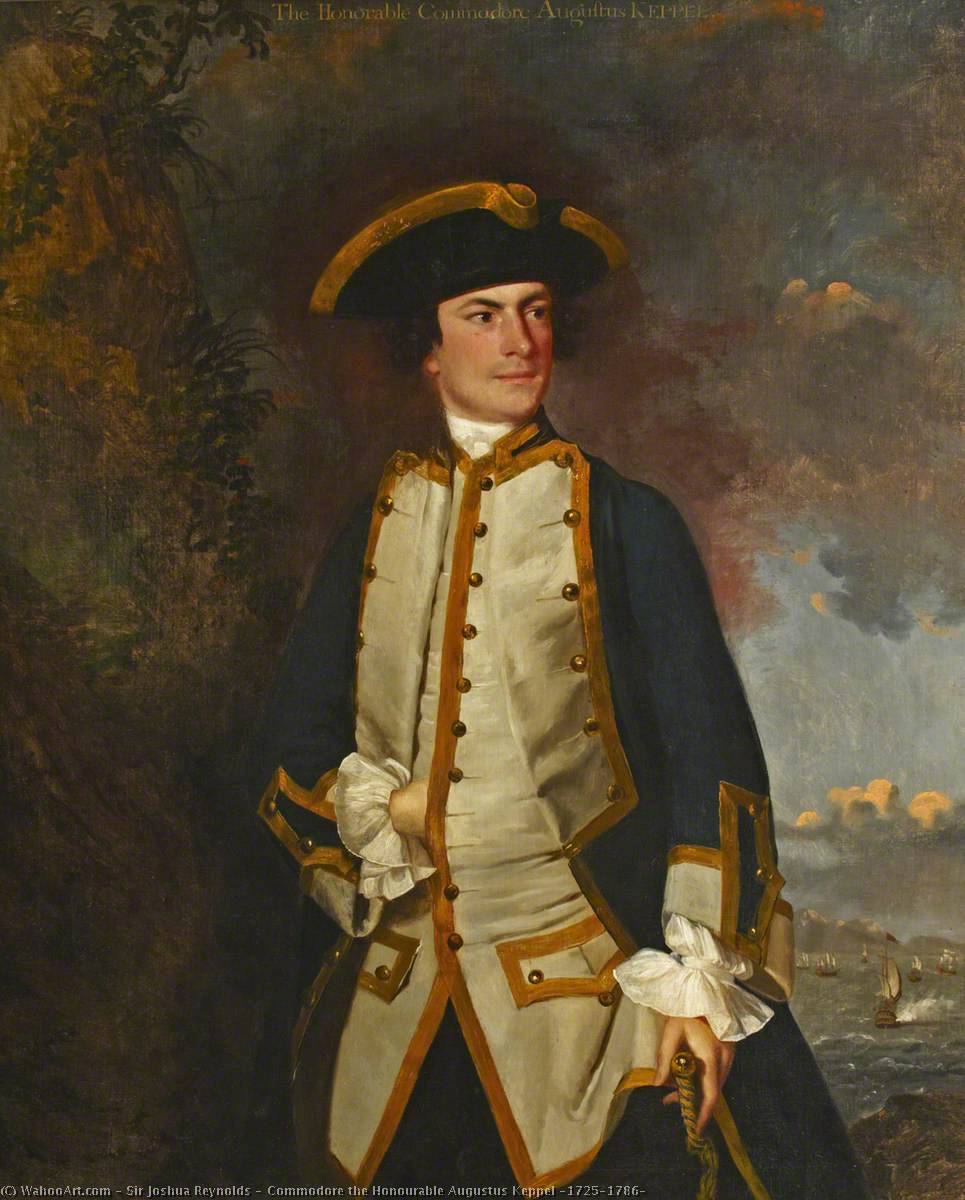 WikiOO.org - Εγκυκλοπαίδεια Καλών Τεχνών - Ζωγραφική, έργα τέχνης Joshua Reynolds - Commodore the Honourable Augustus Keppel (1725–1786)