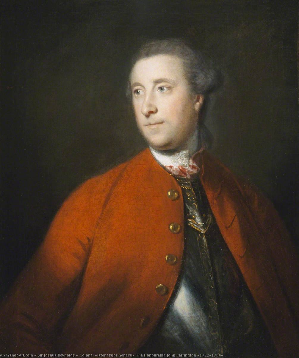 Wikioo.org - The Encyclopedia of Fine Arts - Painting, Artwork by Joshua Reynolds - Colonel (later Major General) The Honourable John Barrington (1722–1764)