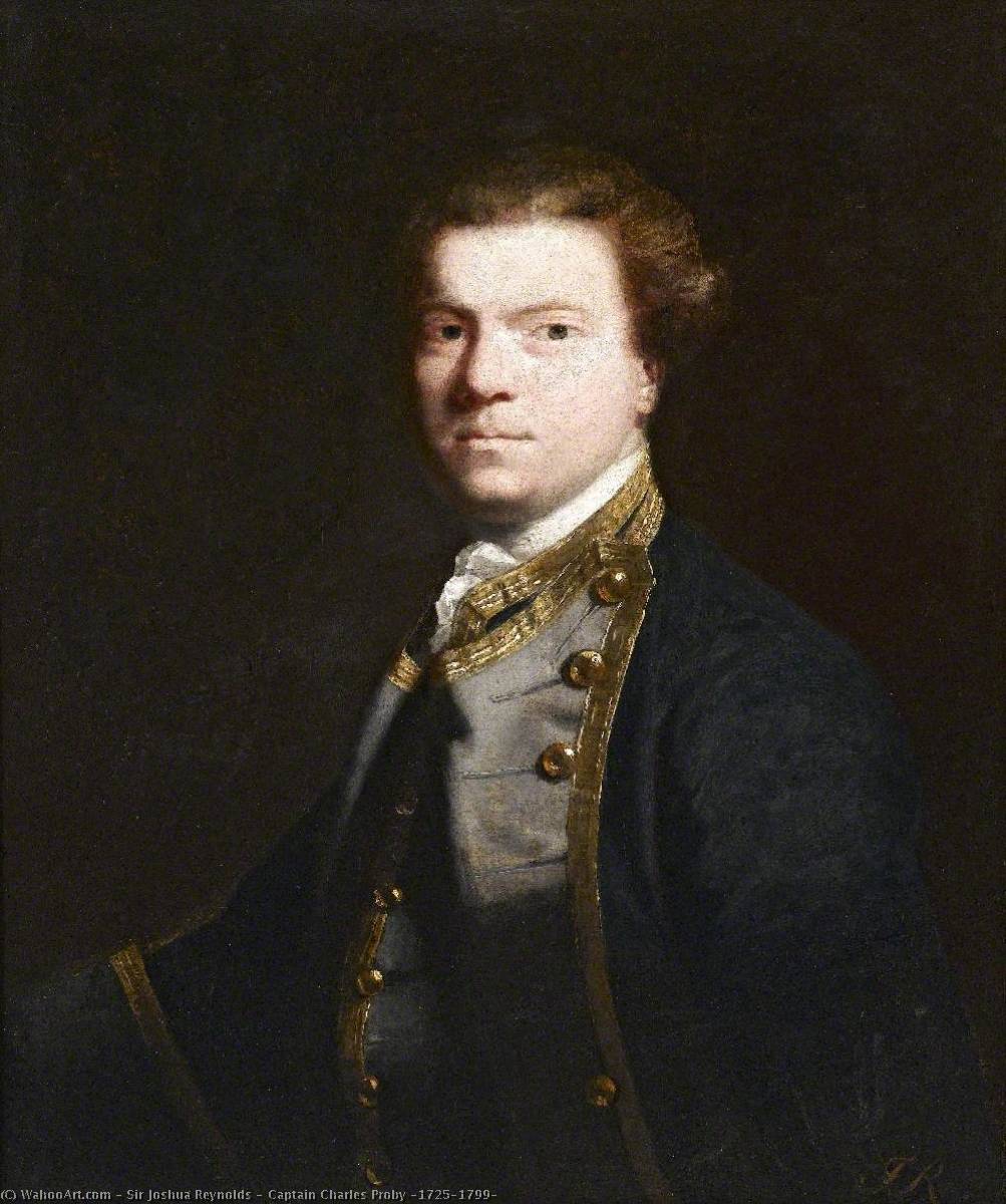 Wikioo.org – La Enciclopedia de las Bellas Artes - Pintura, Obras de arte de Joshua Reynolds - Capitán charles proby ( 1725–1799 )