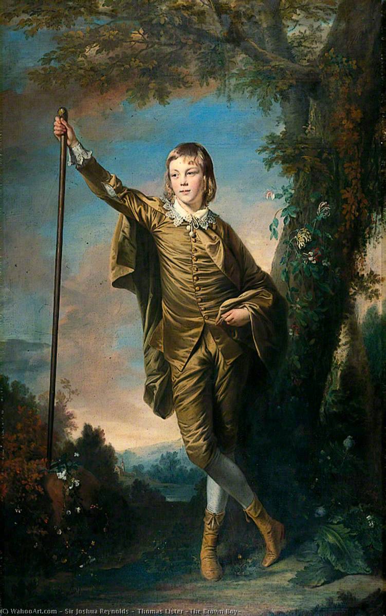 WikiOO.org – 美術百科全書 - 繪畫，作品 Joshua Reynolds - 托马斯 利斯特  的  棕色  男孩