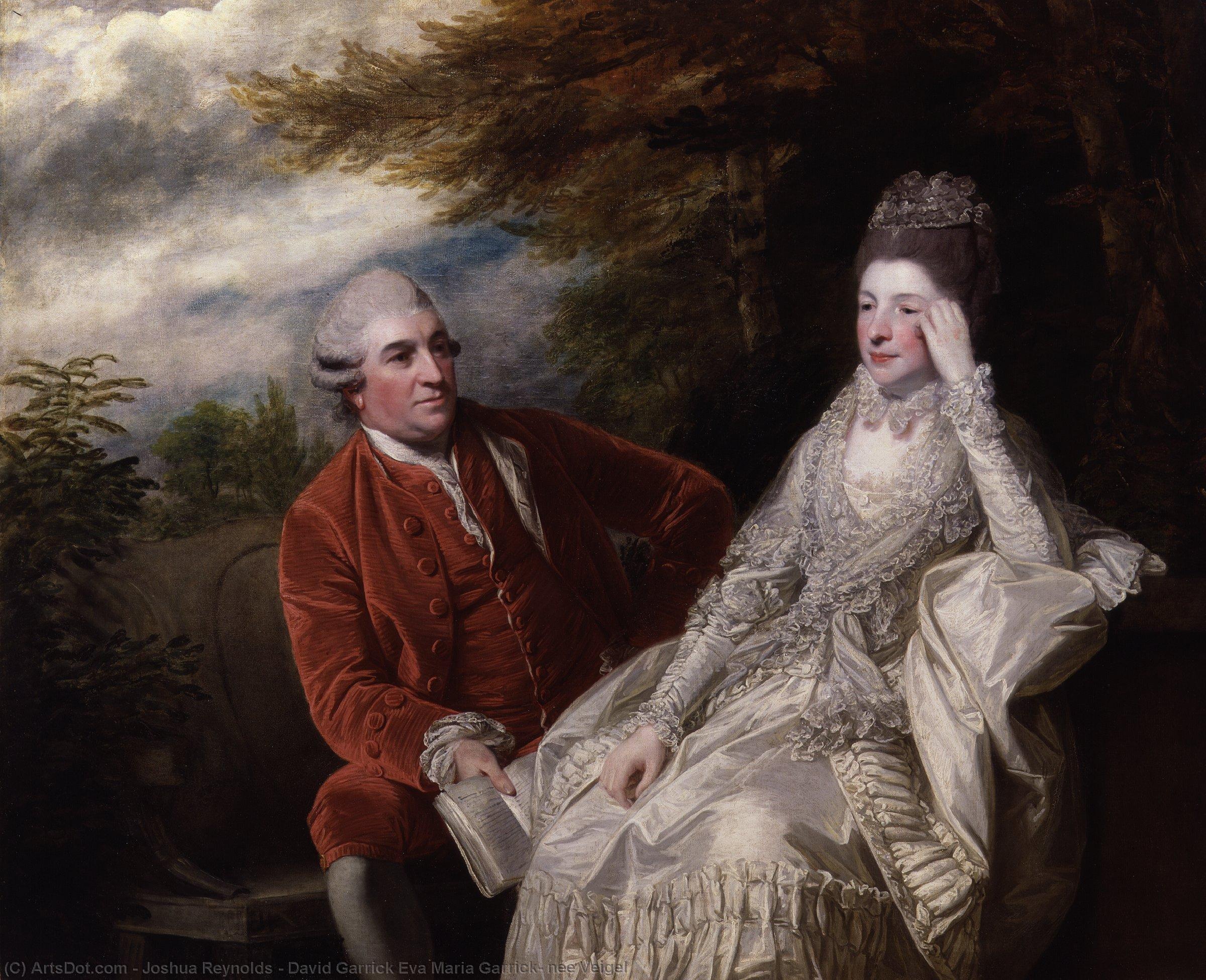 Wikioo.org – L'Enciclopedia delle Belle Arti - Pittura, Opere di Joshua Reynolds - david garrick eva maria garrick , nata Veigel