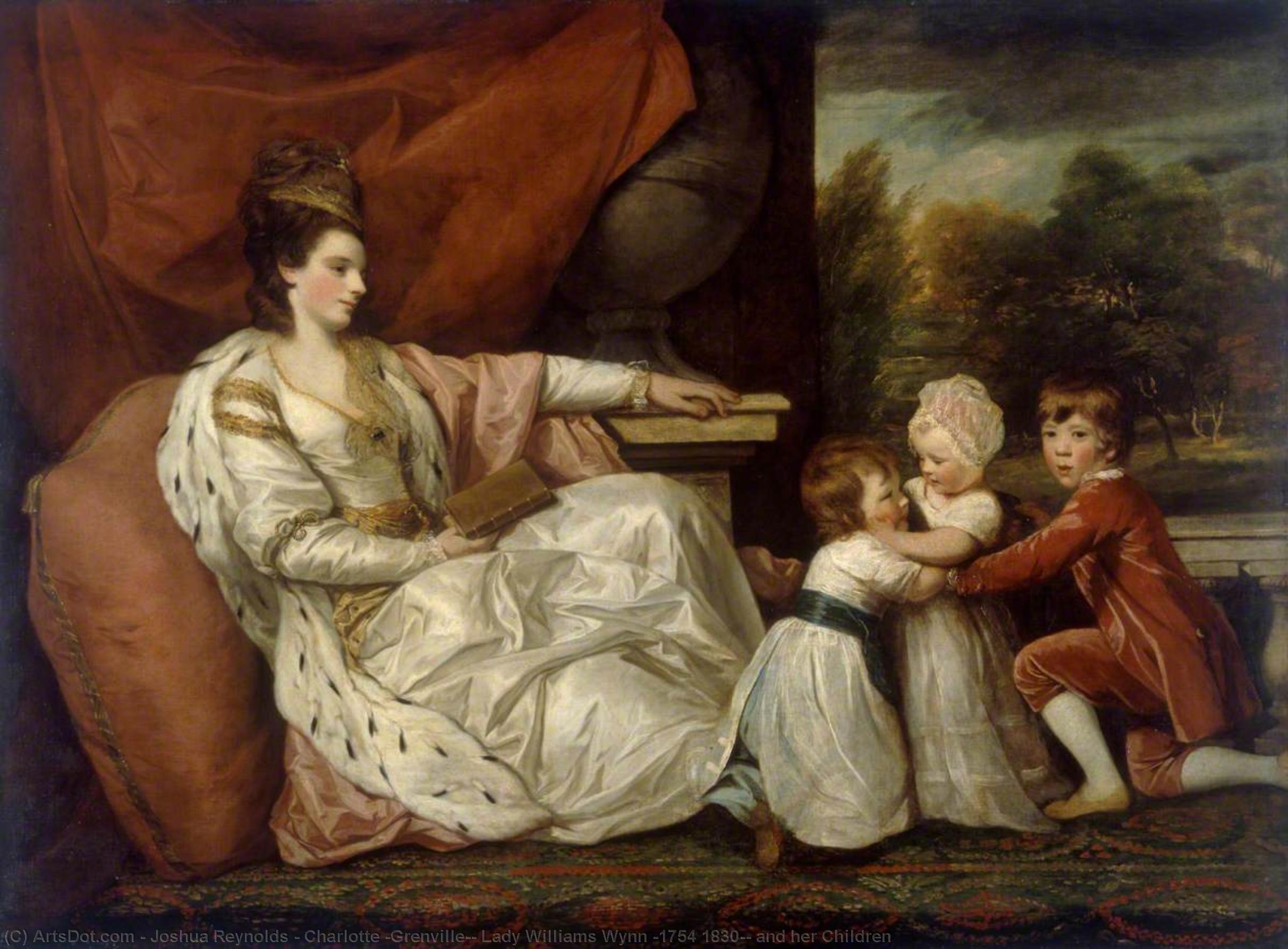 Wikioo.org - The Encyclopedia of Fine Arts - Painting, Artwork by Joshua Reynolds - Charlotte (Grenville), Lady Williams Wynn (1754 1830), and her Children