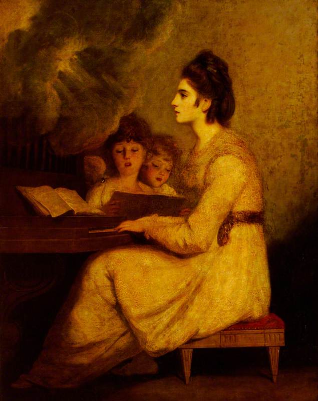 Wikioo.org - The Encyclopedia of Fine Arts - Painting, Artwork by Joshua Reynolds - Elizabeth Linley (1754–1792), Mrs Richard Brinsley Sheridan as Saint Cecilia