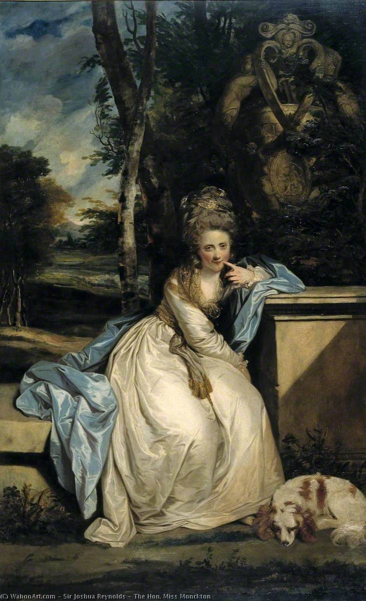 Wikioo.org - The Encyclopedia of Fine Arts - Painting, Artwork by Joshua Reynolds - The Hon. Miss Monckton