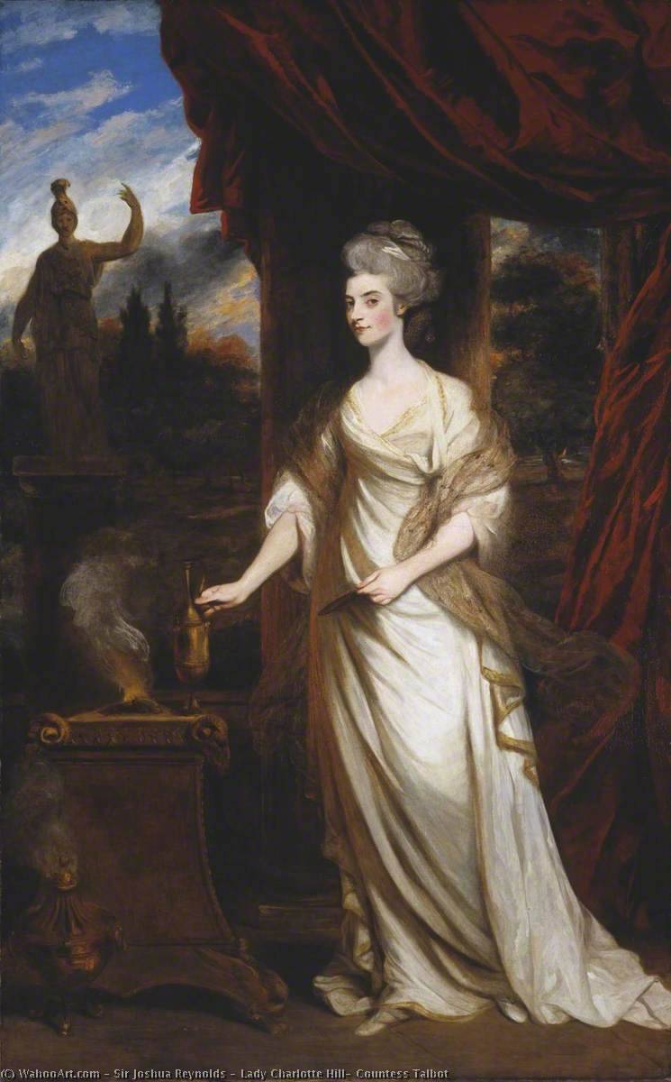 Wikioo.org - The Encyclopedia of Fine Arts - Painting, Artwork by Joshua Reynolds - Lady Charlotte Hill, Countess Talbot