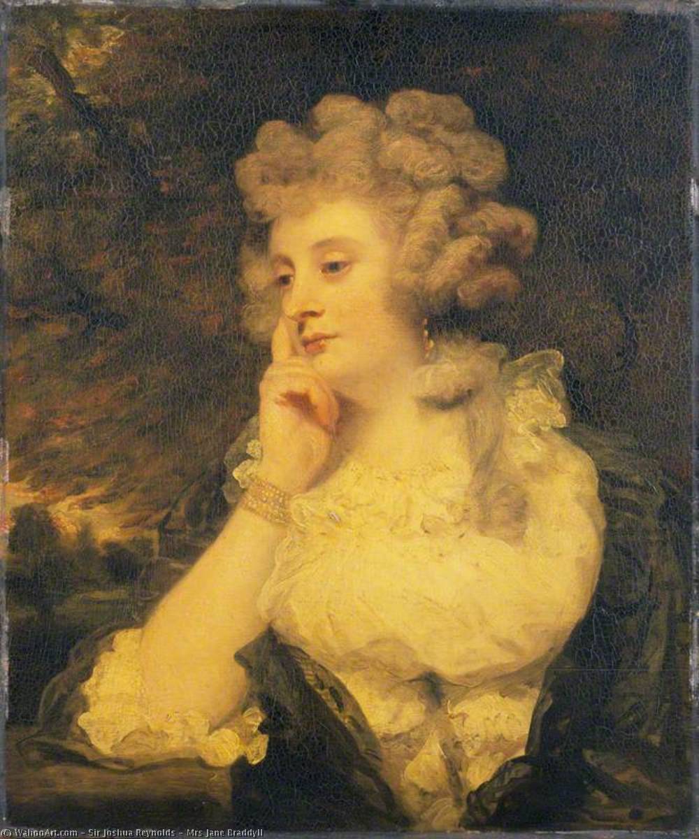 Wikioo.org - The Encyclopedia of Fine Arts - Painting, Artwork by Joshua Reynolds - Mrs Jane Braddyll