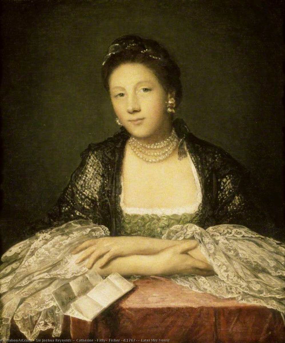 Wikioo.org - The Encyclopedia of Fine Arts - Painting, Artwork by Joshua Reynolds - Catherine 'Kitty' Fisher (d.1767), Later Mrs Norris