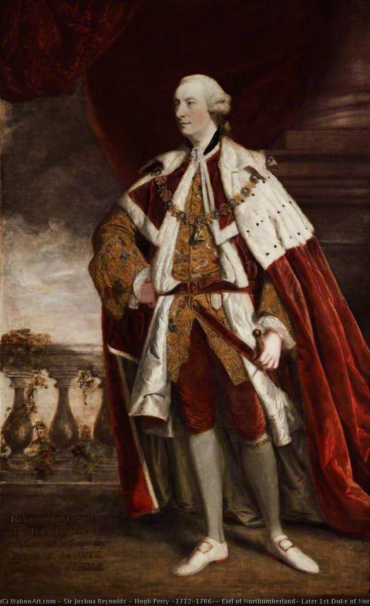 Wikioo.org - The Encyclopedia of Fine Arts - Painting, Artwork by Joshua Reynolds - Hugh Percy (1712–1786), Earl of Northumberland, Later 1st Duke of Northumberland