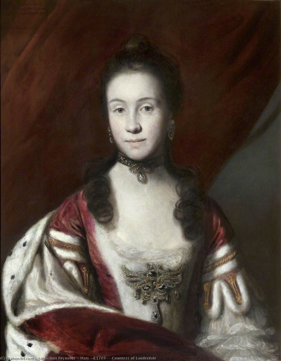 Wikioo.org - The Encyclopedia of Fine Arts - Painting, Artwork by Joshua Reynolds - Mary (d.1789), Countess of Lauderdale