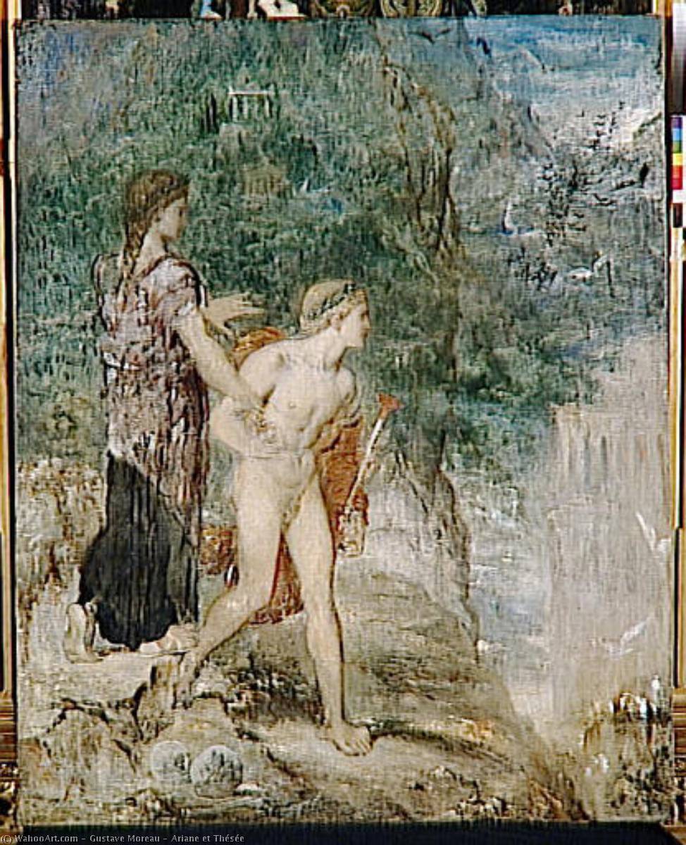 Wikioo.org - The Encyclopedia of Fine Arts - Painting, Artwork by Gustave Moreau - Ariane et Thésée