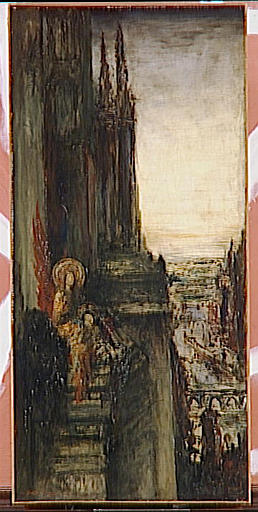 Wikioo.org - Bách khoa toàn thư về mỹ thuật - Vẽ tranh, Tác phẩm nghệ thuật Gustave Moreau - Les Anges voyageurs ou Les voyageurs