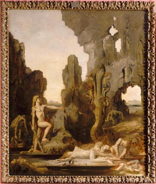 Wikioo.org - The Encyclopedia of Fine Arts - Painting, Artwork by Gustave Moreau - Hercule et l'Hydre de Lerne