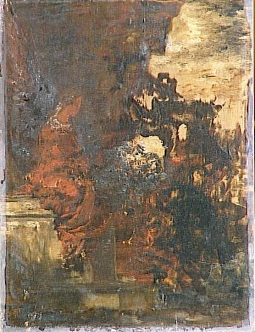 Wikioo.org - The Encyclopedia of Fine Arts - Painting, Artwork by Gustave Moreau - Ange gardant le tombeau du Christ