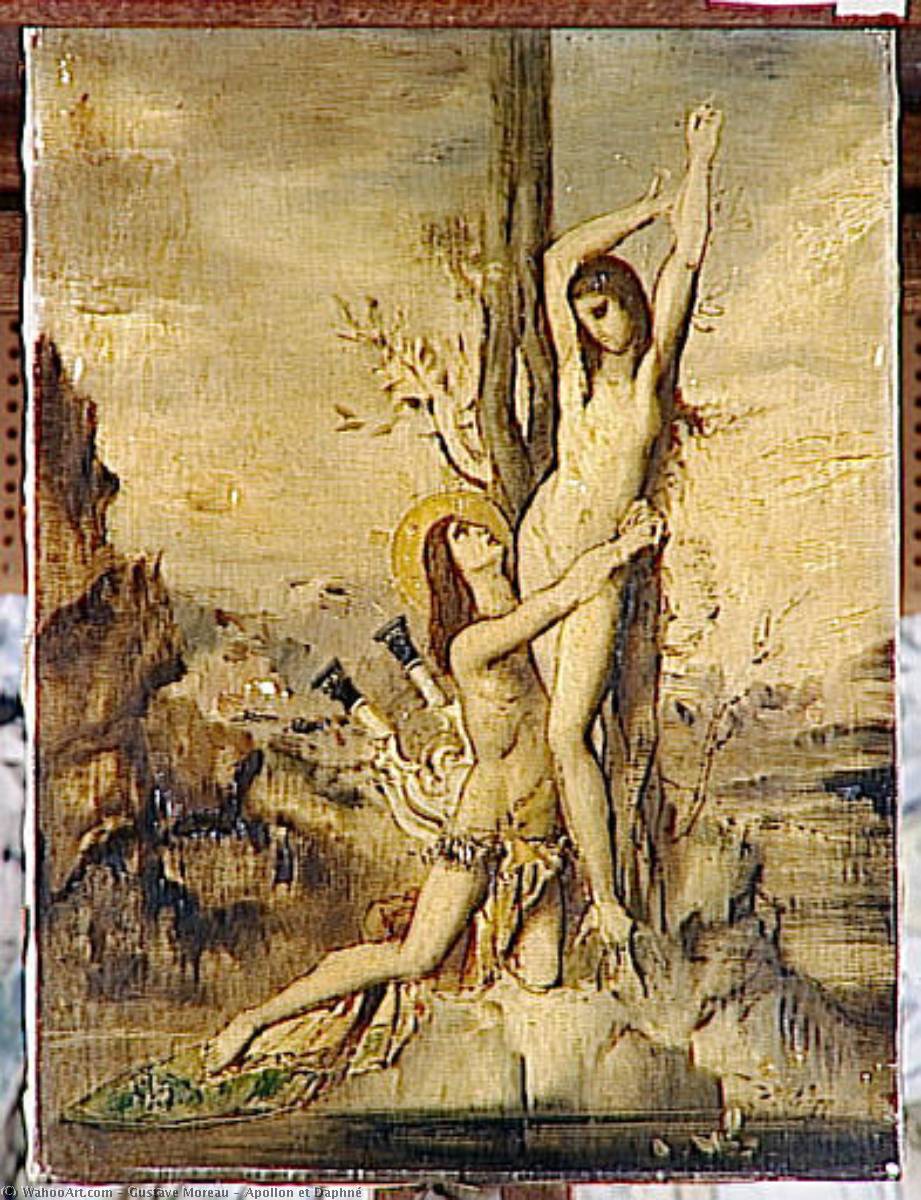 Wikioo.org - The Encyclopedia of Fine Arts - Painting, Artwork by Gustave Moreau - Apollon et Daphné