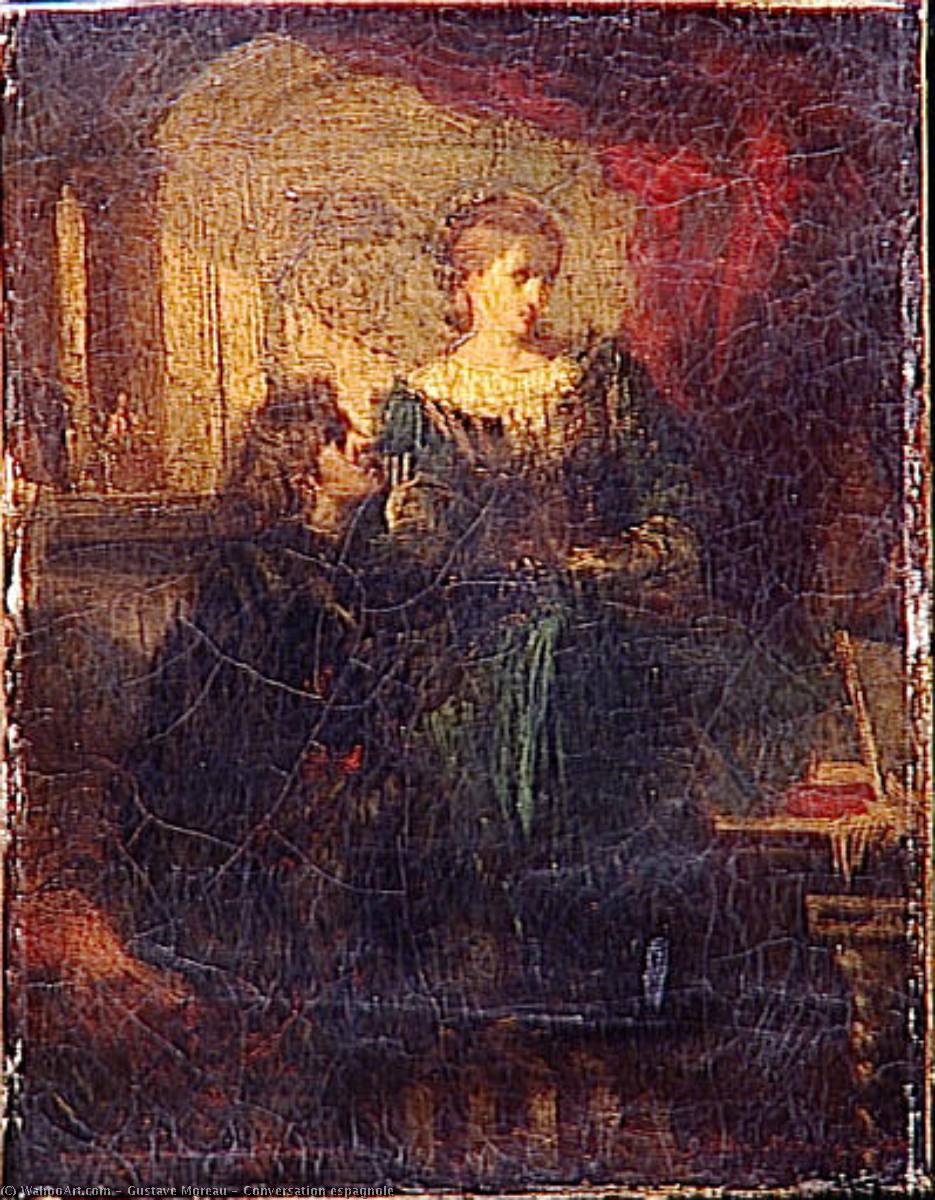 Wikioo.org - The Encyclopedia of Fine Arts - Painting, Artwork by Gustave Moreau - Conversation espagnole