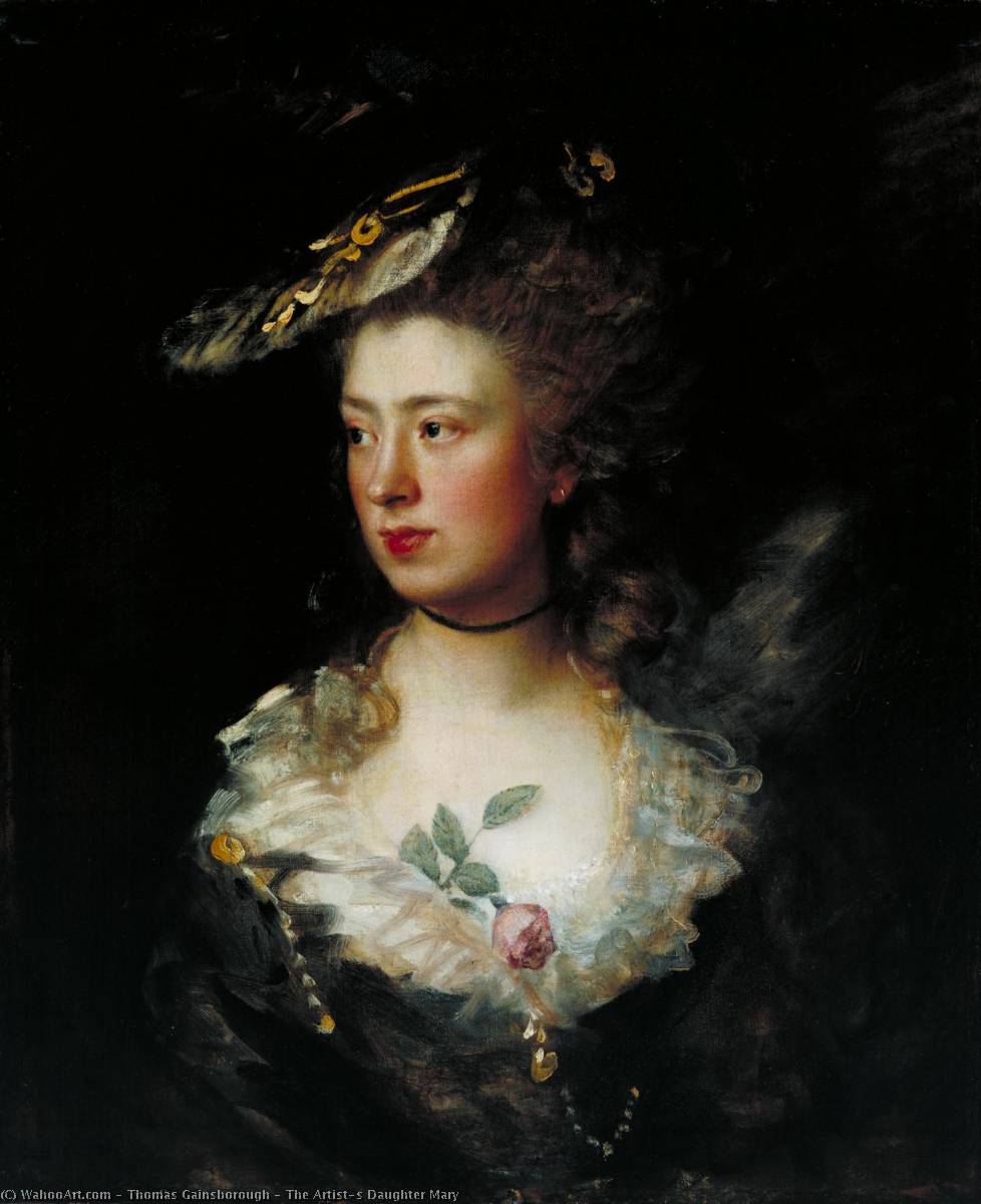 Wikioo.org - สารานุกรมวิจิตรศิลป์ - จิตรกรรม Thomas Gainsborough - The Artist’s Daughter Mary