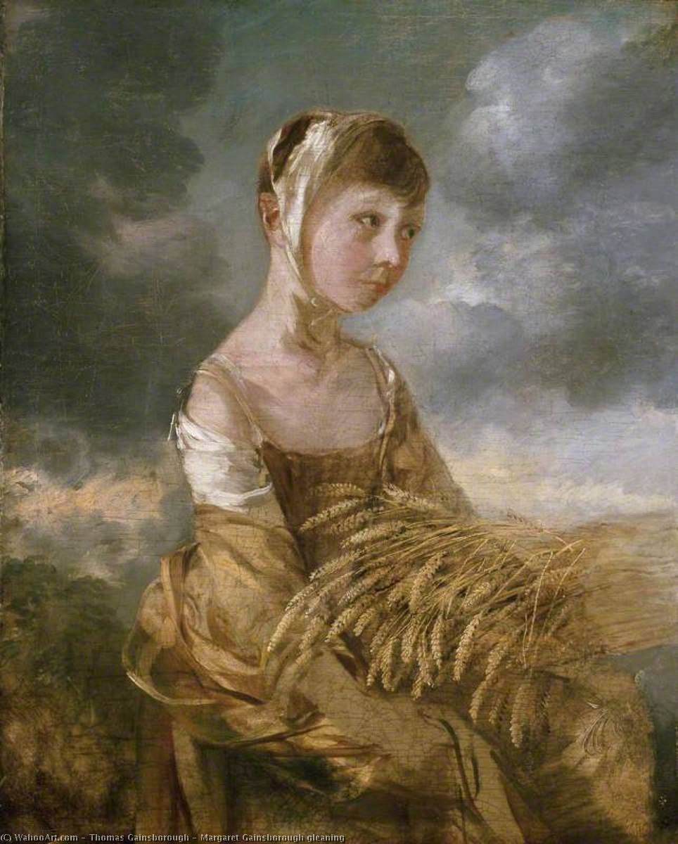 WikiOO.org - אנציקלופדיה לאמנויות יפות - ציור, יצירות אמנות Thomas Gainsborough - Margaret Gainsborough gleaning