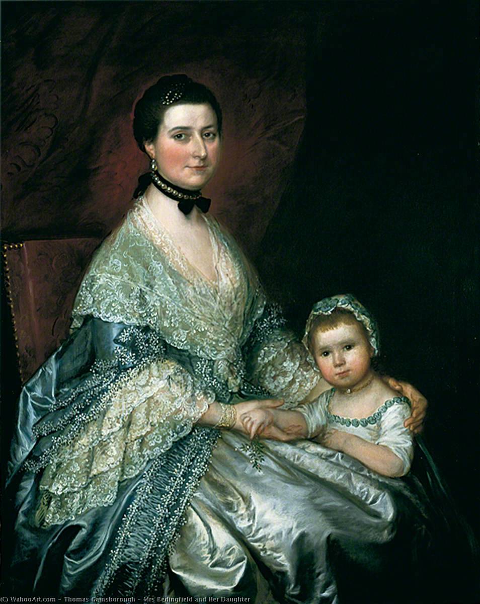 Wikioo.org - The Encyclopedia of Fine Arts - Painting, Artwork by Thomas Gainsborough - Mrs Bedingfield and Her Daughter