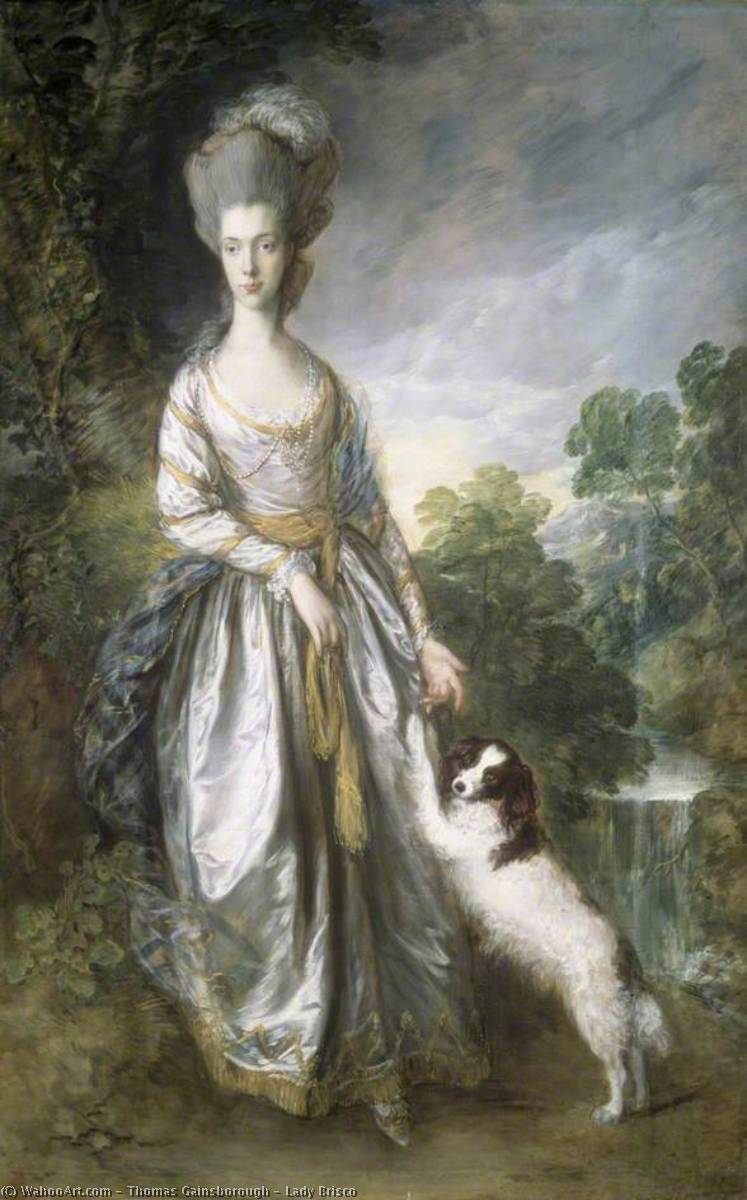 Wikioo.org – La Enciclopedia de las Bellas Artes - Pintura, Obras de arte de Thomas Gainsborough - lady brisco