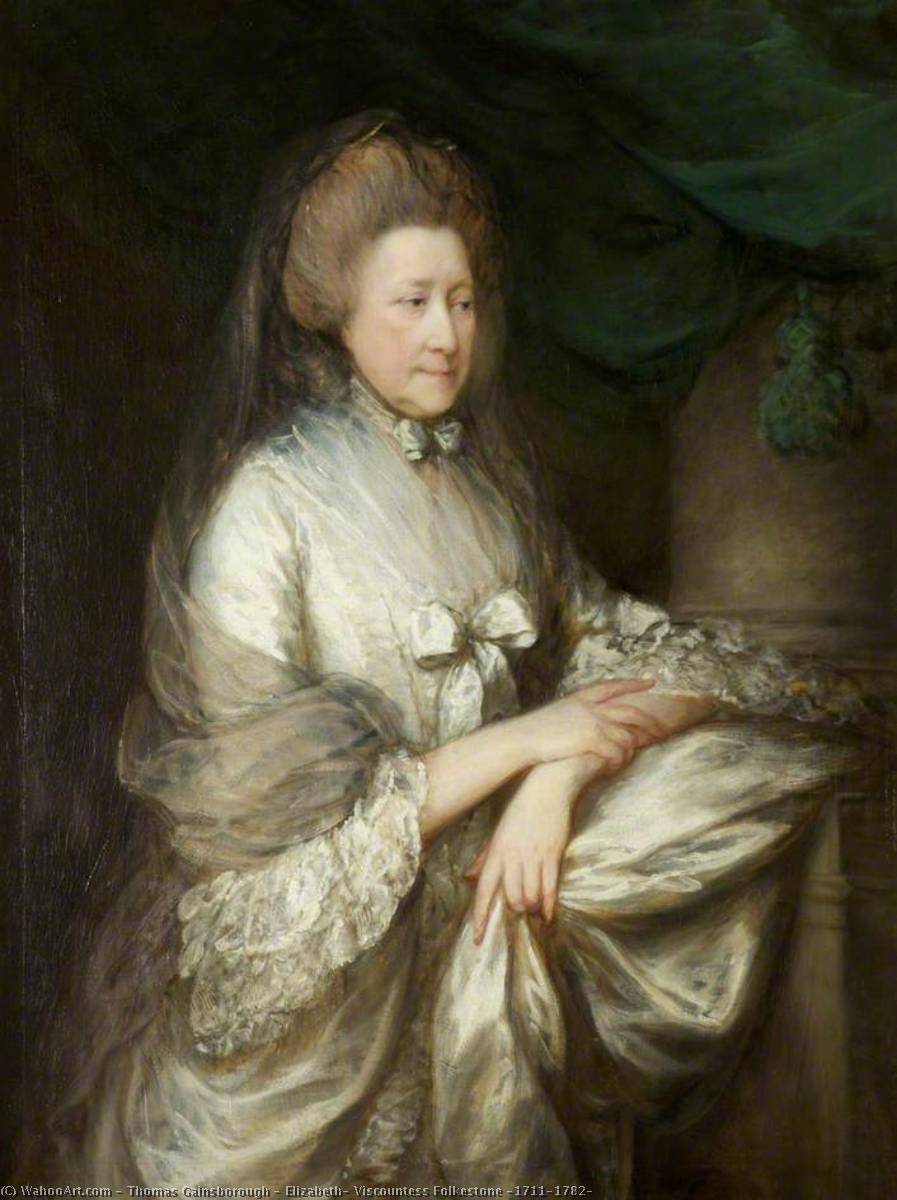 Wikioo.org - The Encyclopedia of Fine Arts - Painting, Artwork by Thomas Gainsborough - Elizabeth, Viscountess Folkestone (1711–1782)