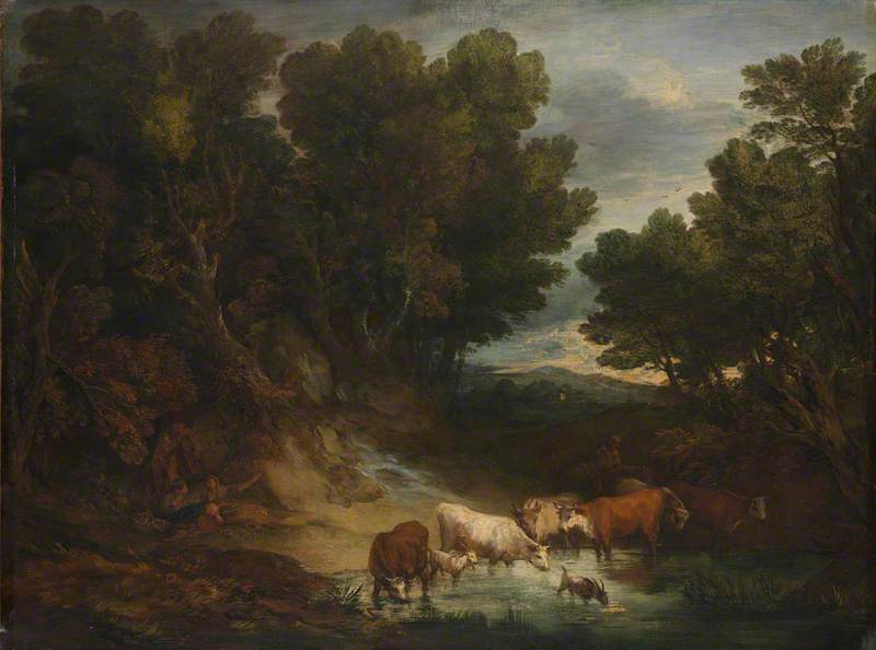 Wikioo.org - The Encyclopedia of Fine Arts - Painting, Artwork by Thomas Gainsborough - The Watering Place