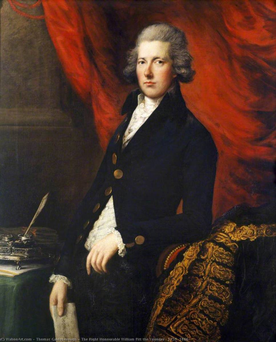 Wikioo.org - The Encyclopedia of Fine Arts - Painting, Artwork by Thomas Gainsborough - The Right Honourable William Pitt the Younger (1759–1806)