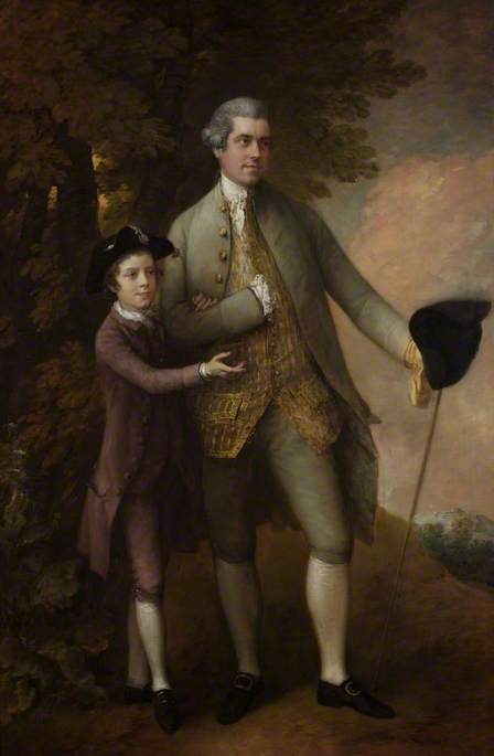 Wikioo.org - The Encyclopedia of Fine Arts - Painting, Artwork by Thomas Gainsborough - Thomas Rumbold (1736–1791), and Son