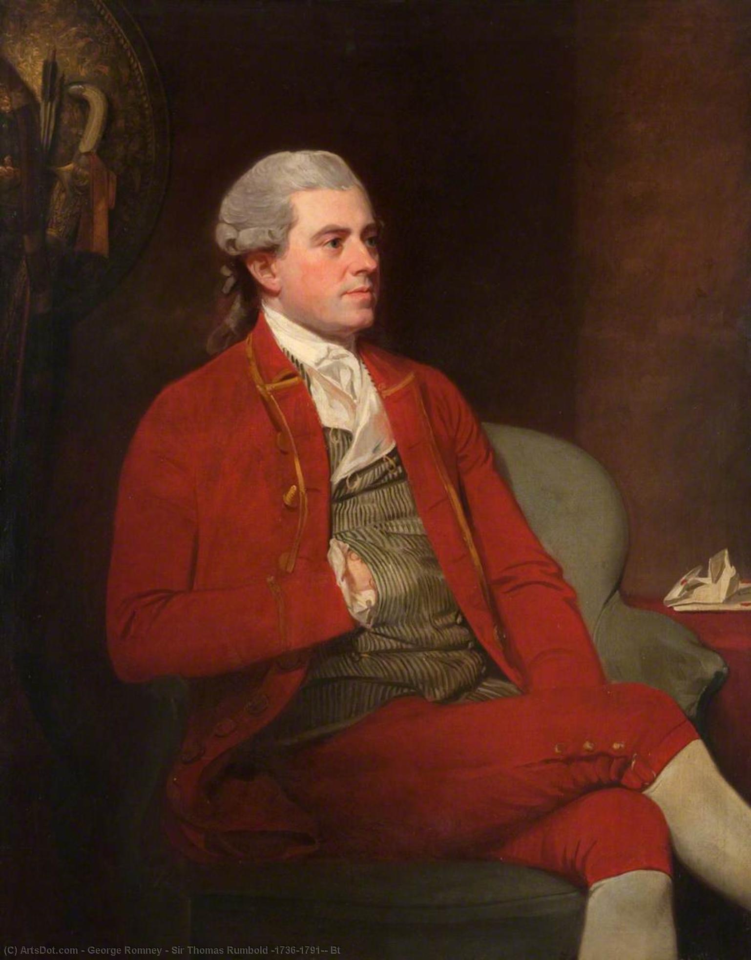 Wikioo.org - The Encyclopedia of Fine Arts - Painting, Artwork by George Romney - Sir Thomas Rumbold (1736–1791), Bt