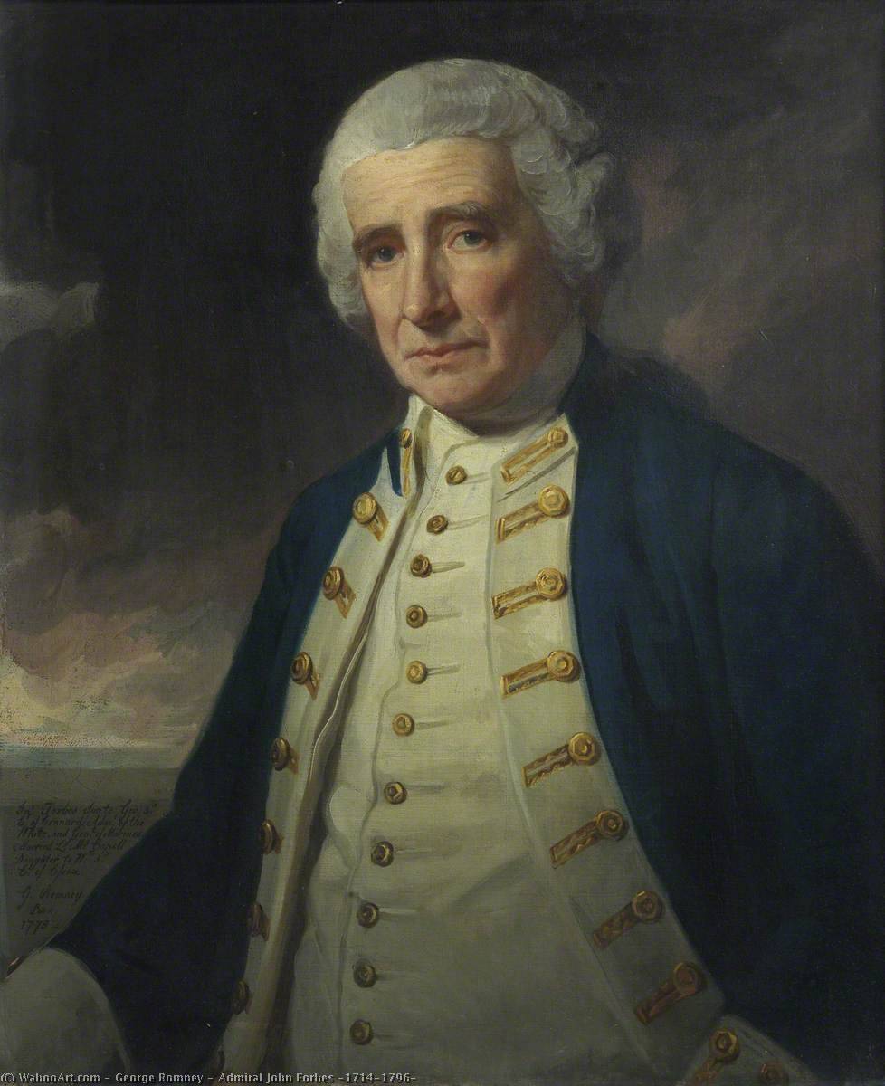 Wikioo.org - The Encyclopedia of Fine Arts - Painting, Artwork by George Romney - Admiral John Forbes (1714–1796)