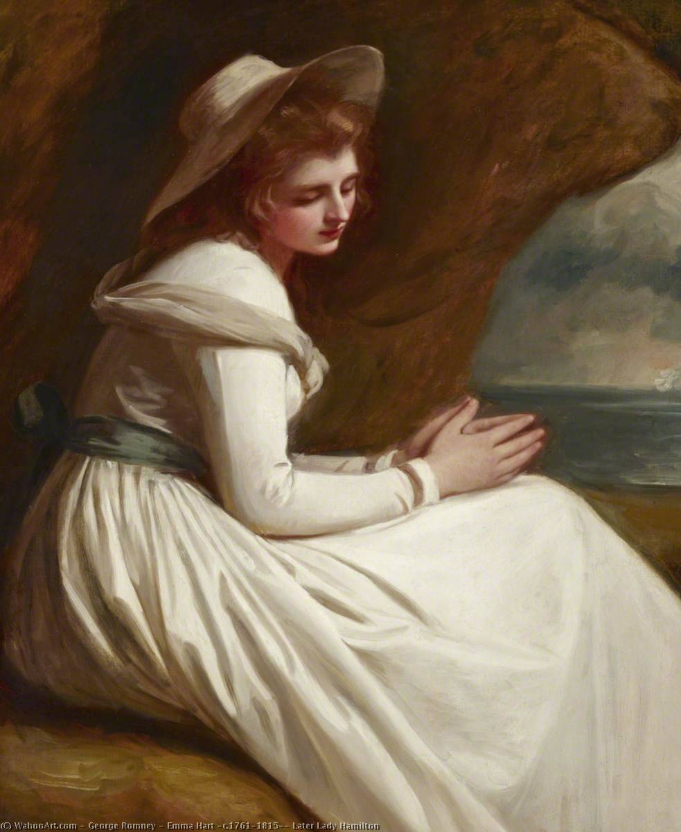 Wikioo.org - Die Enzyklopädie bildender Kunst - Malerei, Kunstwerk von George Romney - Emma Hirsch ( c . 1761–1815 ) , später lady hamilton
