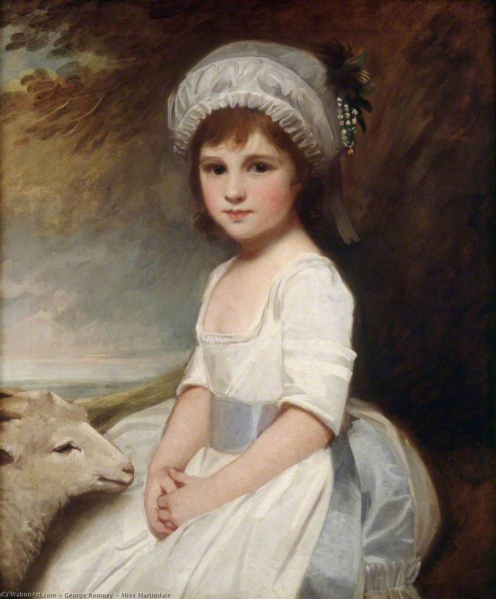 Wikioo.org - The Encyclopedia of Fine Arts - Painting, Artwork by George Romney - Miss Martindale