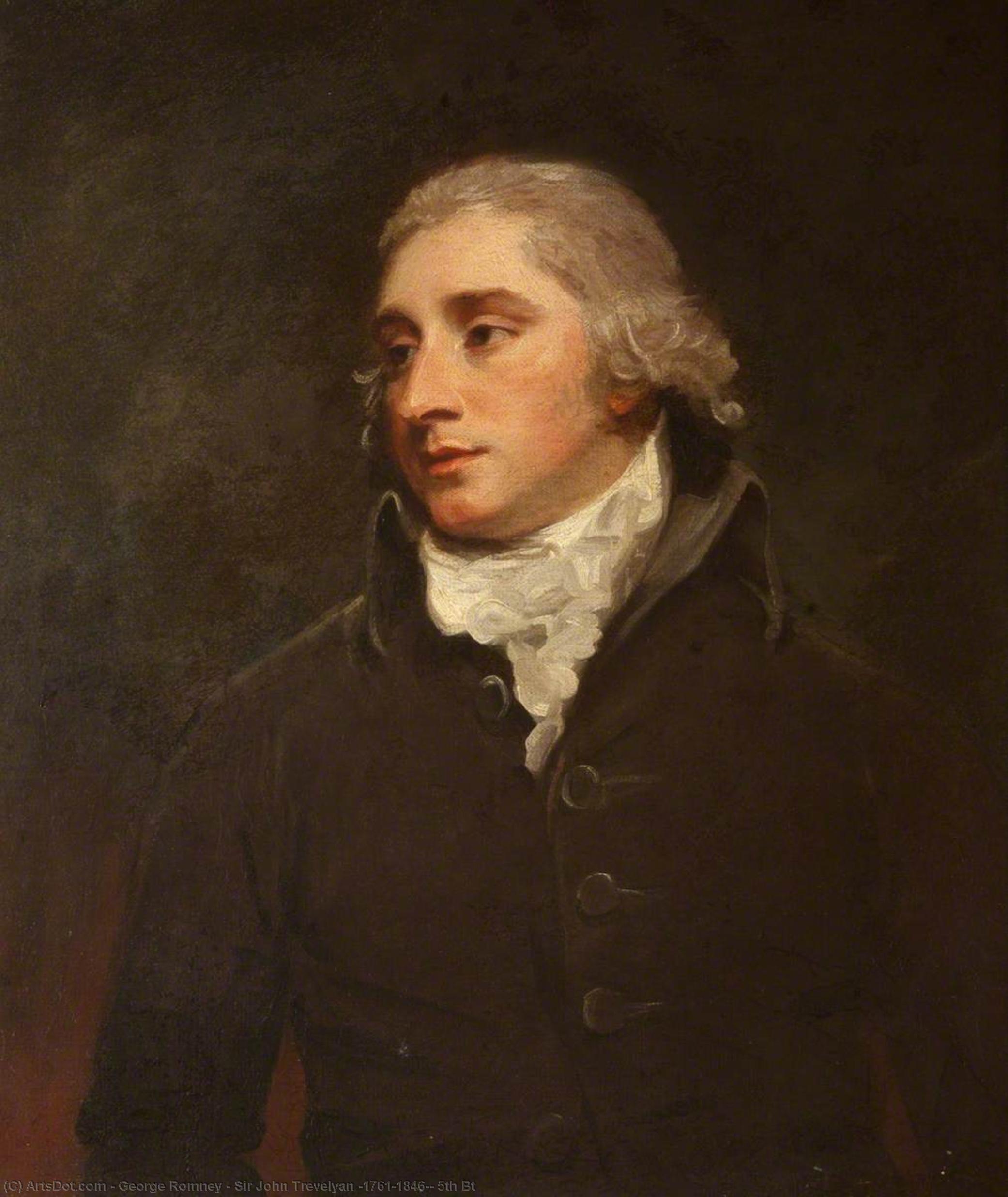 Wikioo.org - The Encyclopedia of Fine Arts - Painting, Artwork by George Romney - Sir John Trevelyan (1761–1846), 5th Bt