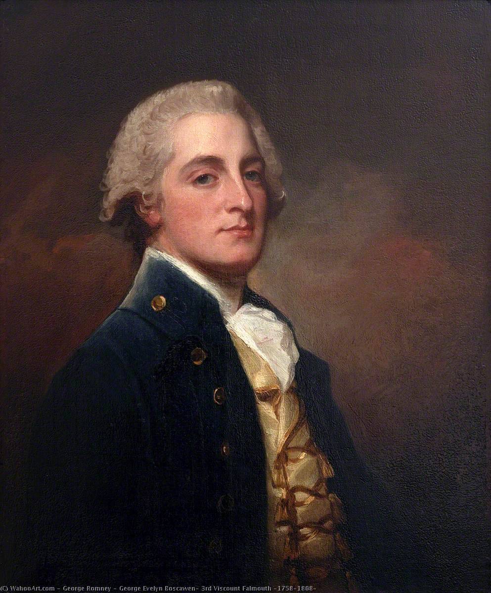 Wikioo.org - The Encyclopedia of Fine Arts - Painting, Artwork by George Romney - George Evelyn Boscawen, 3rd Viscount Falmouth (1758–1808)