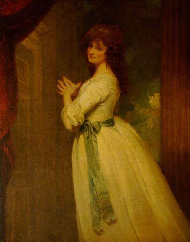 Wikioo.org - The Encyclopedia of Fine Arts - Painting, Artwork by George Romney - Dorothea Bland (1762–1816), 'Mrs Jordan', as 'Peggy' in 'The Country Girl'