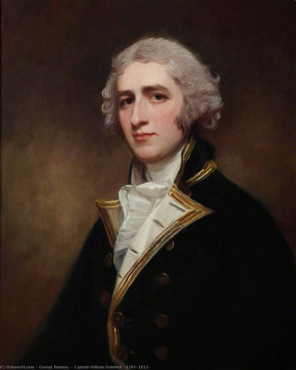 Wikioo.org - The Encyclopedia of Fine Arts - Painting, Artwork by George Romney - Captain William Bentinck (1764–1813)