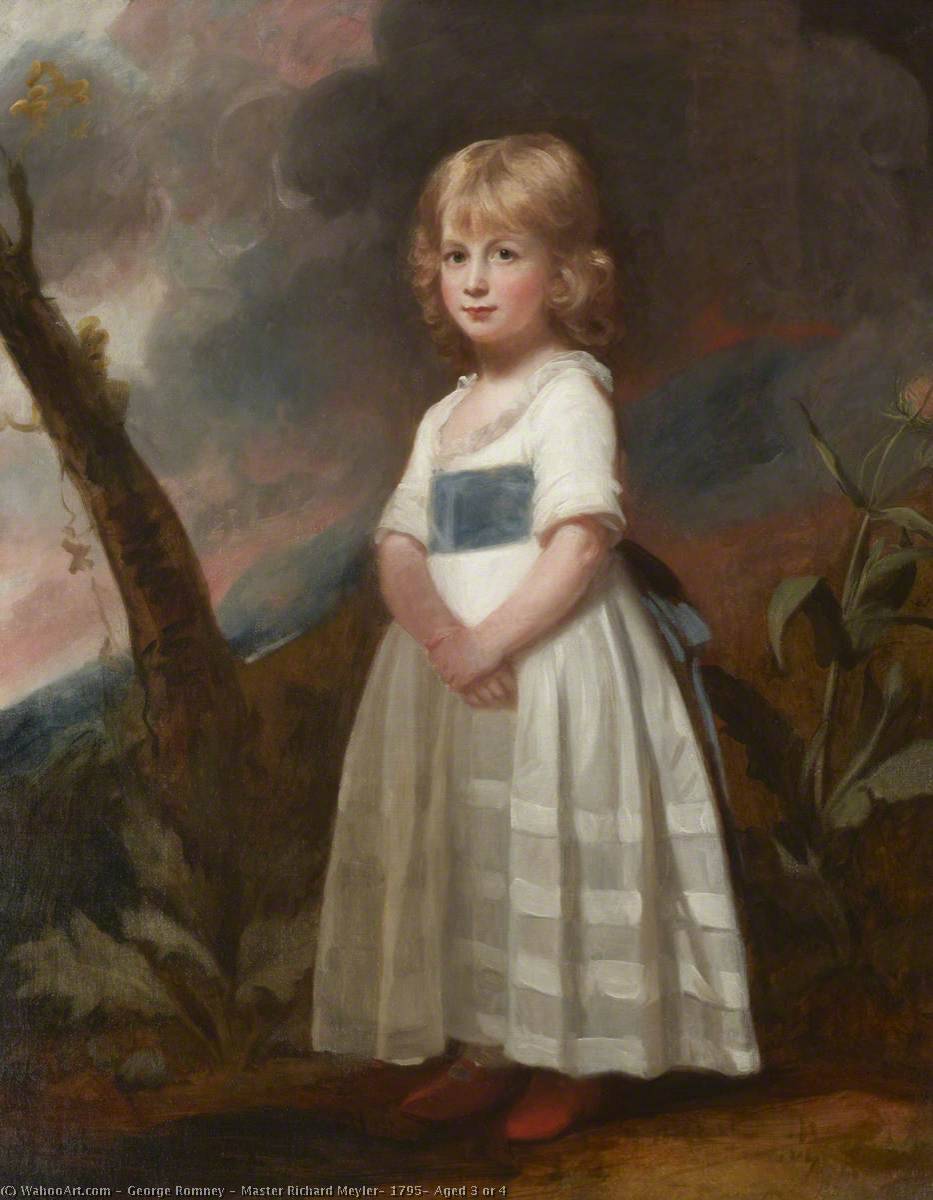 Wikioo.org - The Encyclopedia of Fine Arts - Painting, Artwork by George Romney - Master Richard Meyler, 1795, Aged 3 or 4