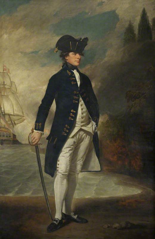 Wikioo.org - The Encyclopedia of Fine Arts - Painting, Artwork by George Romney - Captain, Later Admiral, Sir Hyde Parker (1739–1807)
