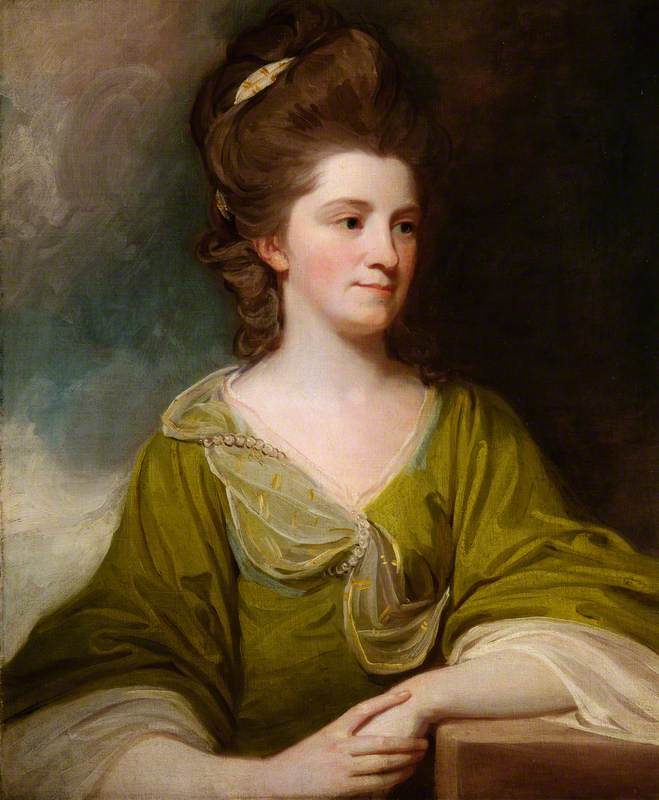 Wikioo.org - The Encyclopedia of Fine Arts - Painting, Artwork by George Romney - Mrs William Marwood, née Mary Goulston (1743–1807), Wife of William Marwood of Busby, near Stokesley, Yorkshire