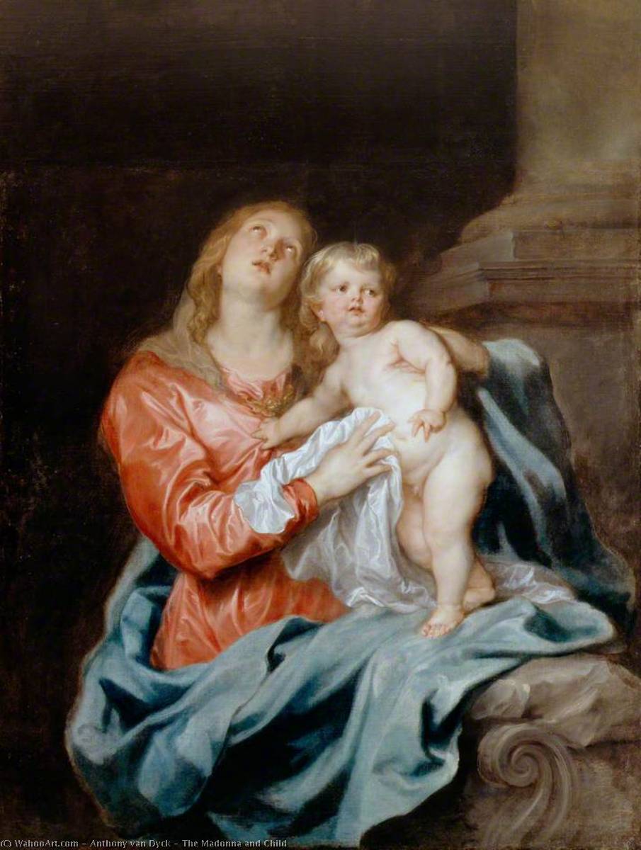 Wikioo.org - The Encyclopedia of Fine Arts - Painting, Artwork by Anthony Van Dyck - The Madonna and Child