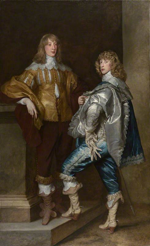 Wikioo.org – La Enciclopedia de las Bellas Artes - Pintura, Obras de arte de Anthony Van Dyck - señor john Stuart y sus Hermano , señor bernard stuart