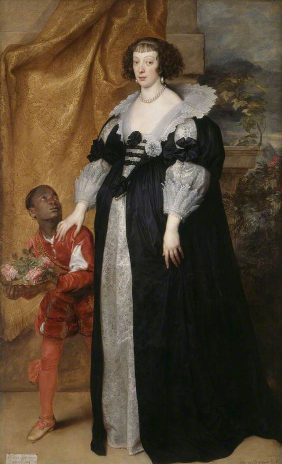 Wikioo.org - The Encyclopedia of Fine Arts - Painting, Artwork by Anthony Van Dyck - Princess Henrietta of Lorraine (1611–1660), Attended by a Page