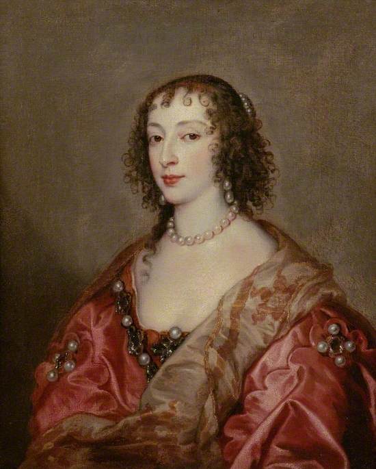 Wikioo.org - The Encyclopedia of Fine Arts - Painting, Artwork by Anthony Van Dyck - Queen Henrietta Maria (1609–1669)
