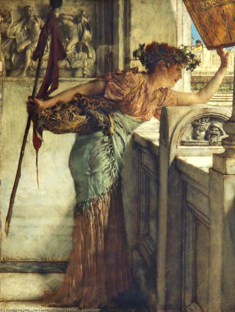 Wikioo.org - The Encyclopedia of Fine Arts - Painting, Artwork by Lawrence Alma-Tadema - A Bacchante